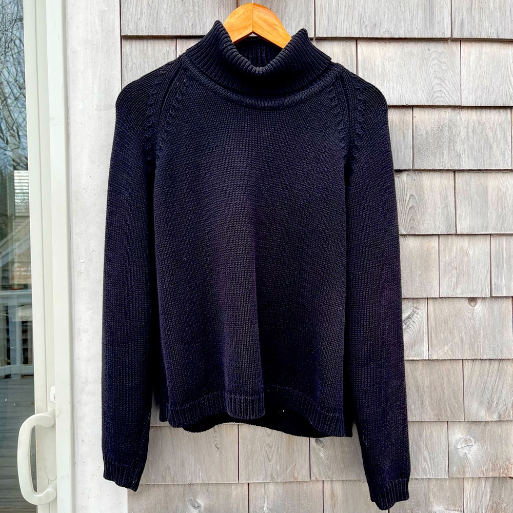 Black Turtleneck Sweater Size Medium
